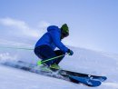 Downhill skiing in the French Alps